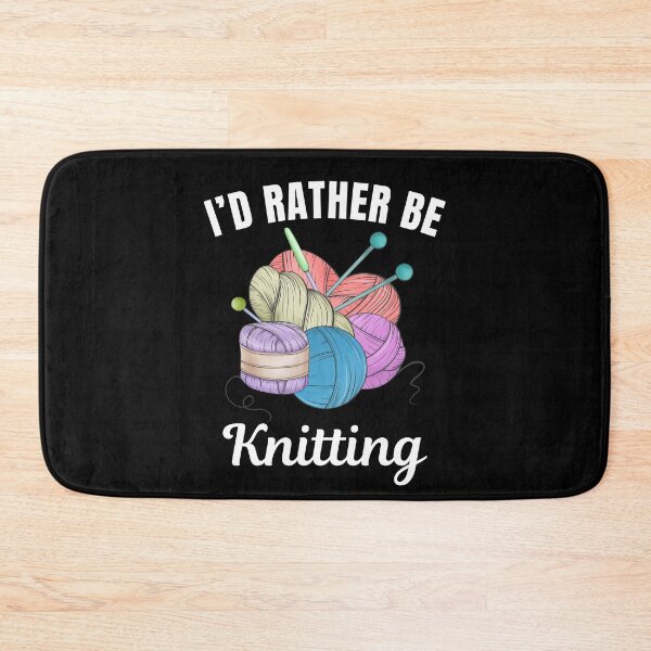Item preview, I'd rather be knitting, knitting hobby lovers designed and sold by NBSStore.