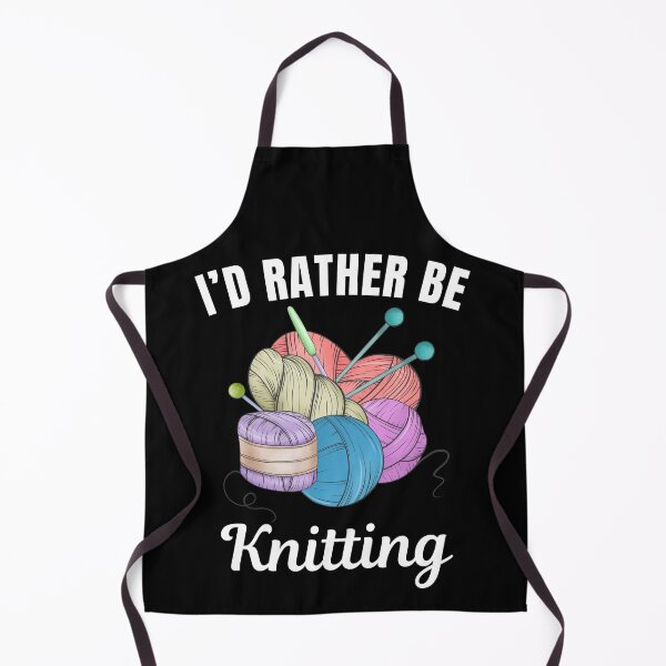 Item preview, I'd rather be knitting, knitting hobby lovers designed and sold by NBSStore.