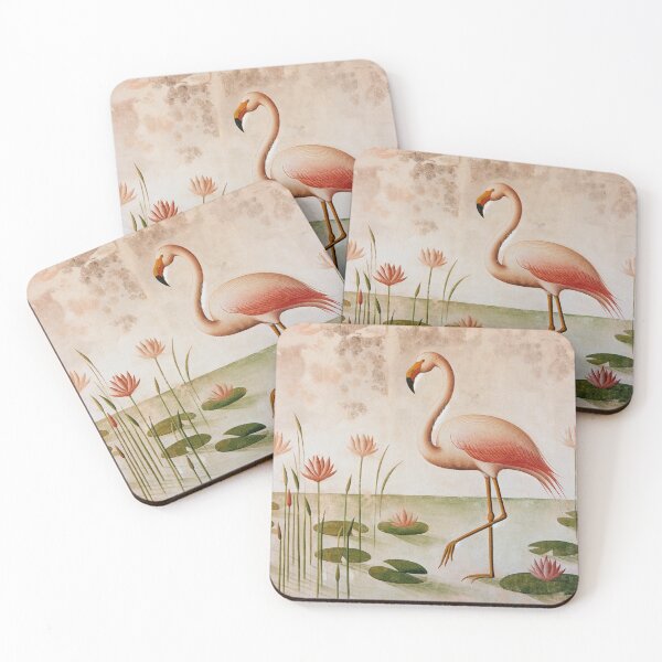 Item preview, Flamingo fresco designed and sold by ClumsyClouds.