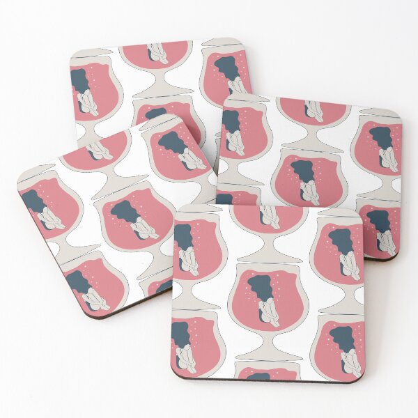 Item preview, Trendy female characters swimming jumping into the glass. designed and sold by Innamalinka.