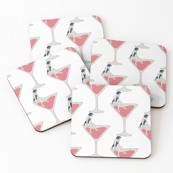 Item preview, Trendy female characters swimming jumping into the glass. designed and sold by Innamalinka.