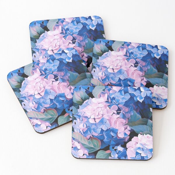 Item preview, Hydrangea Tile 01: Blue Skies and Pastel Puffs Dancing in Nature's Confetti Bowl designed and sold by TheBrainArt.