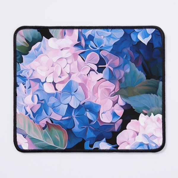 Item preview, Hydrangea Tile 01: Blue Skies and Pastel Puffs Dancing in Nature's Confetti Bowl designed and sold by TheBrainArt.
