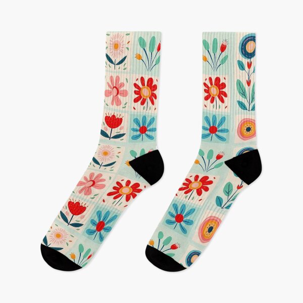 Aperçu de l'œuvre Fleurs de printemps naïves créée et vendue par sheprint.