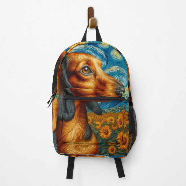 Item preview, Doxie in a Flower Field - Dachshund in Vincent Van Gogh Style  designed and sold by Star-Fragment.