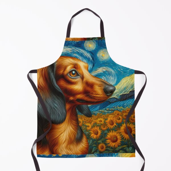 Item preview, Doxie in a Flower Field - Dachshund in Vincent Van Gogh Style designed and sold by Star-Fragment.