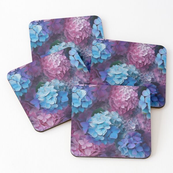 Item preview, Hydrangea Tile 02: Blue Skies and Pastel Puffs Dancing in Nature's Confetti Bowl designed and sold by TheBrainArt.