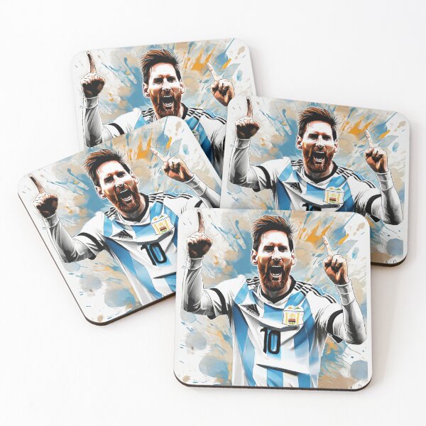Item preview, "Messi's Goal Celebration: Exuberant Joy with the Argentine National Team" designed and sold by Artisticanvas.