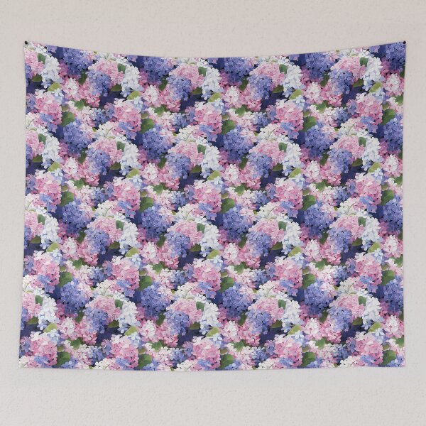 Item preview, Hydrangea Tile 03: Blue Skies and Pastel Puffs Dancing in Nature's Confetti Bowl designed and sold by TheBrainArt.