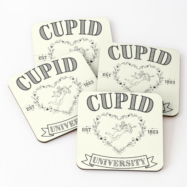 Item preview, Cupid University T-Shirt, Cute Valentine's Day Shirt, Cute College Sweatshirt Classic T-Shirt, Black designed and sold by KnockingLouder.