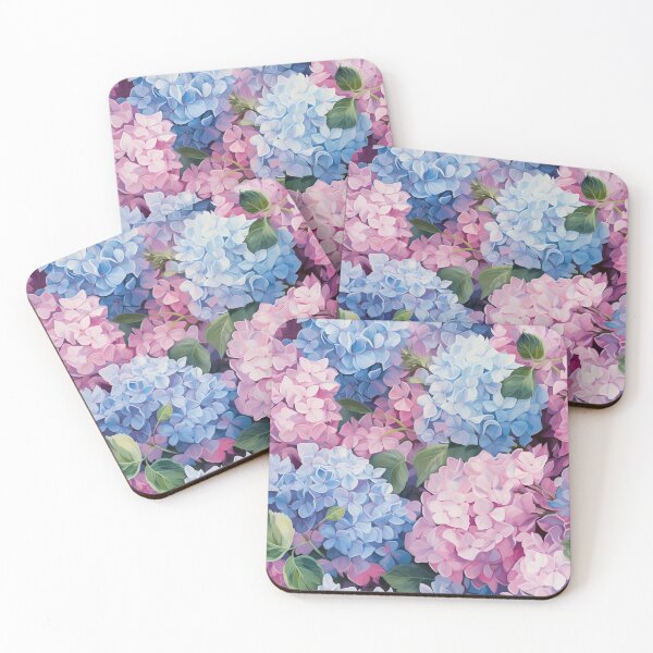 Item preview, Hydrangea Tile 05: Blue Skies and Pastel Puffs Dancing in Nature's Confetti Bowl designed and sold by TheBrainArt.