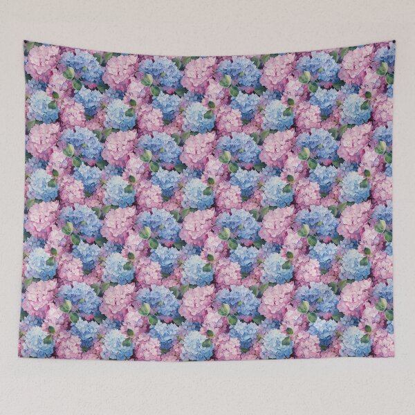 Item preview, Hydrangea Tile 05: Blue Skies and Pastel Puffs Dancing in Nature's Confetti Bowl designed and sold by TheBrainArt.