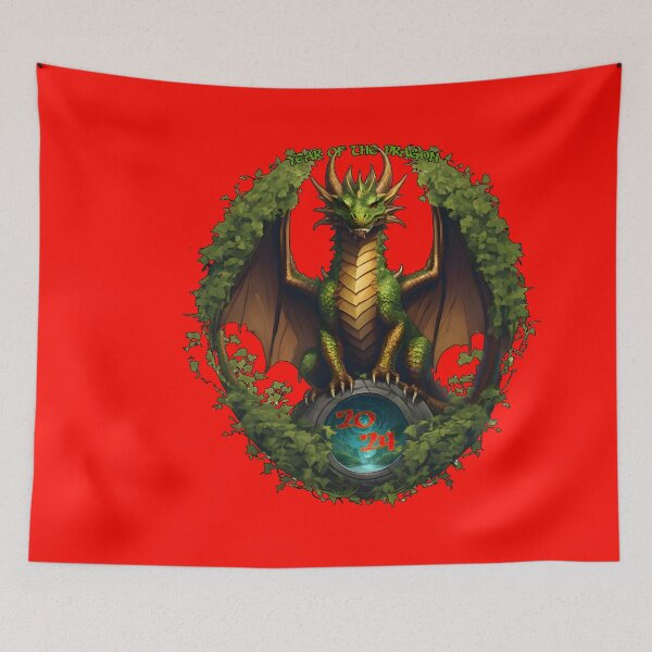 Item preview, Mystical Dragon Prints: Neon Elegance for the Year 2024 designed and sold by leyfinder.