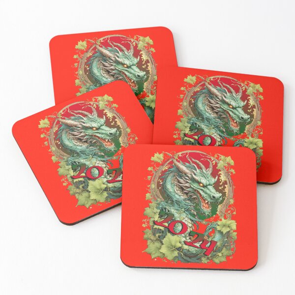 Item preview, Mystical Dragon Prints: Neon Elegance for the Year 2024 designed and sold by leyfinder.
