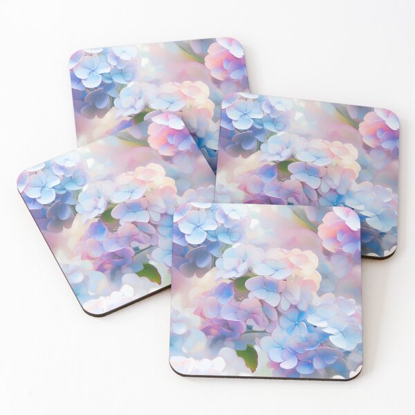Item preview, Hydrangea Tile 06: Blue Skies and Pastel Puffs Dancing in Nature's Confetti Bowl designed and sold by TheBrainArt.