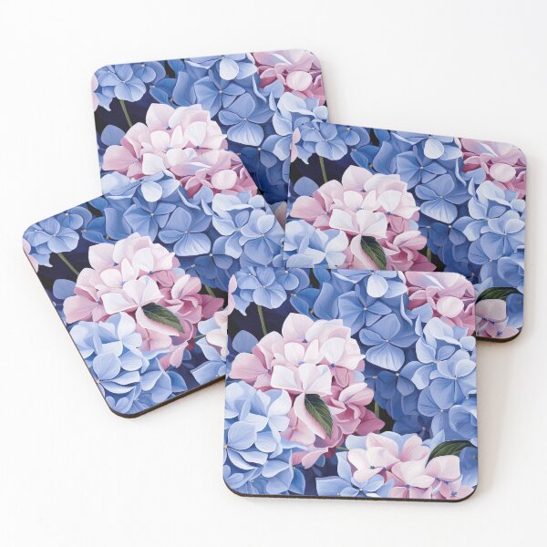 Item preview, Hydrangea Tile 07: Blue Skies and Pastel Puffs Dancing in Nature's Confetti Bowl designed and sold by TheBrainArt.