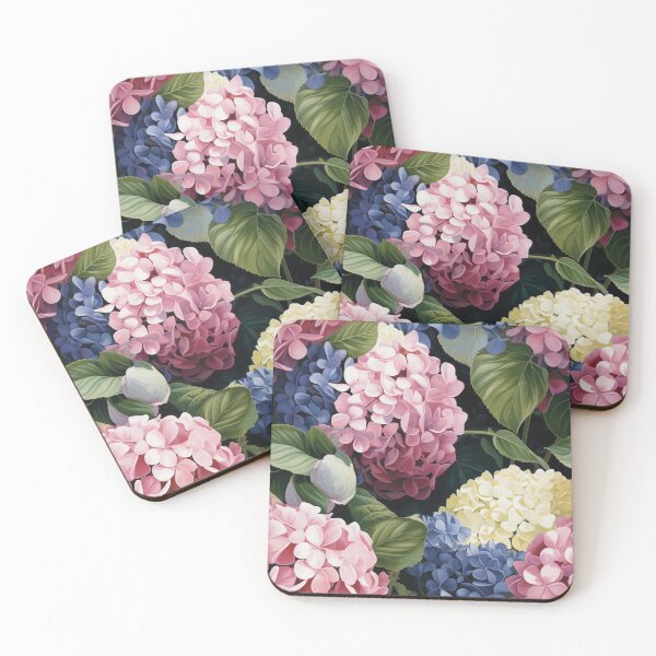 Item preview, Hydrangea Tile 08: Blue Skies and Pastel Puffs Dancing in Nature's Confetti Bowl designed and sold by TheBrainArt.