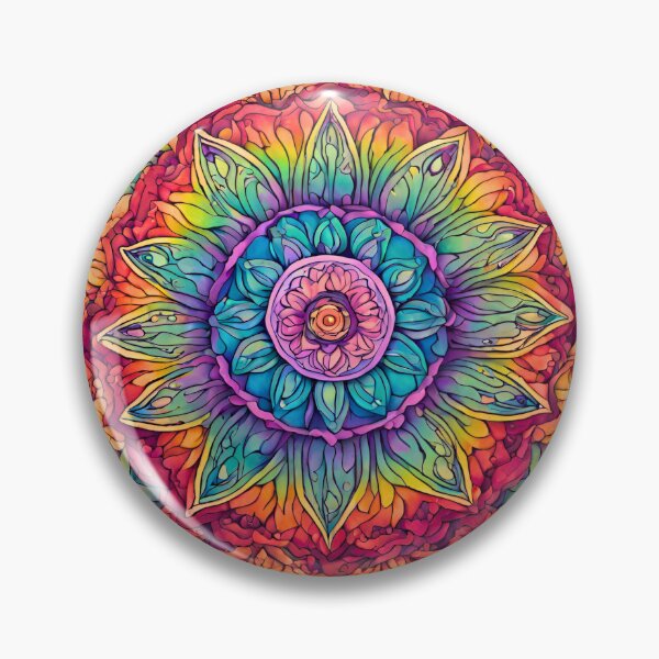 Item preview, Mandala de flores de orgullo colorido designed and sold by Joyce63.