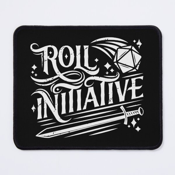 Item preview, Roll Initiative Fantasy Vintage Text Light designed and sold by wolfkin-design.