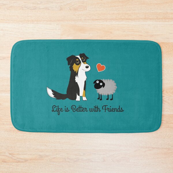 Item preview, Australian Shepherd Dog. Aussie tricolor. Life is better with friends designed and sold by haniku.