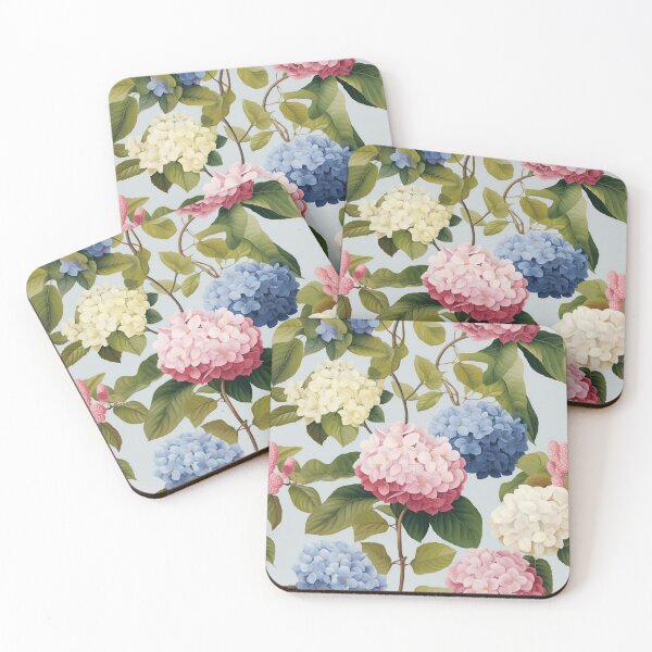 Item preview, Hydrangea Tile 09: Blue Skies and Pastel Puffs Dancing in Nature's Confetti Bowl designed and sold by TheBrainArt.