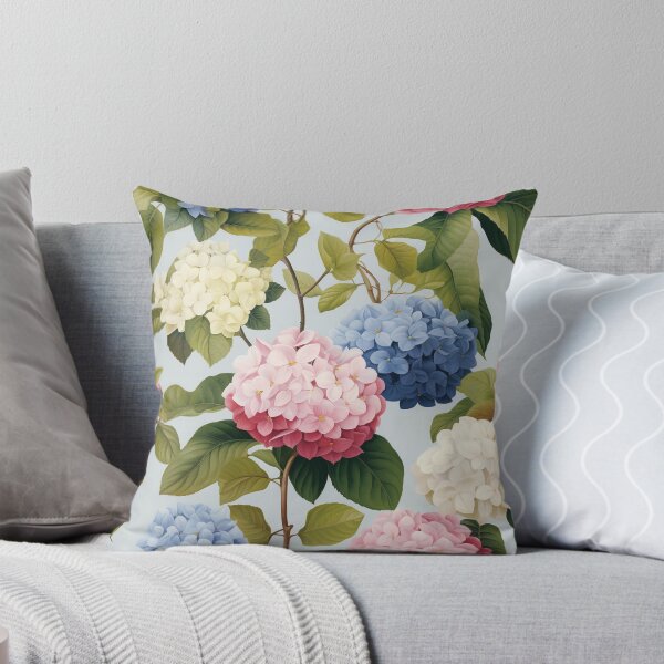 Item preview, Hydrangea Tile 09: Blue Skies and Pastel Puffs Dancing in Nature's Confetti Bowl designed and sold by TheBrainArt.