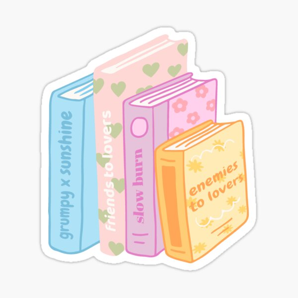 Item preview, Colorful Romance Tropes as Pile of Books designed and sold by CorLeoniss.