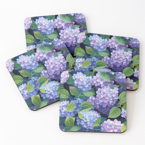 Item preview, Hydrangea Tile 10: Blue Skies and Pastel Puffs Dancing in Nature's Confetti Bowl designed and sold by TheBrainArt.