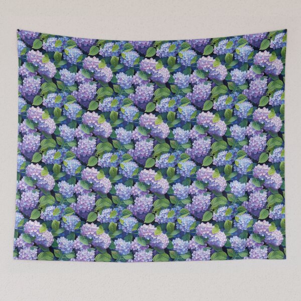 Item preview, Hydrangea Tile 10: Blue Skies and Pastel Puffs Dancing in Nature's Confetti Bowl designed and sold by TheBrainArt.
