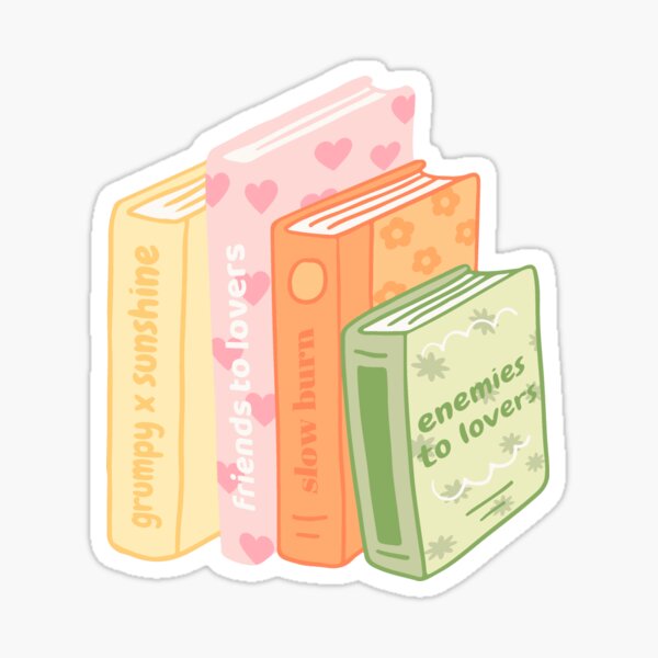 Item preview, Colorful Romance Tropes as Pile of Books designed and sold by CorLeoniss.