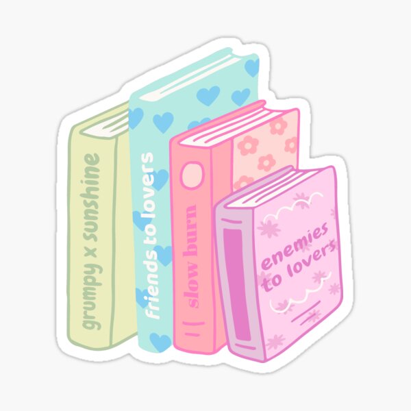 Item preview, Colorful Romance Tropes as Pile of Books designed and sold by CorLeoniss.