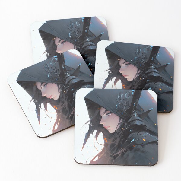 Item preview, Dark Hooded Shadow Assassin Anime Girl designed and sold by bubblegoth.