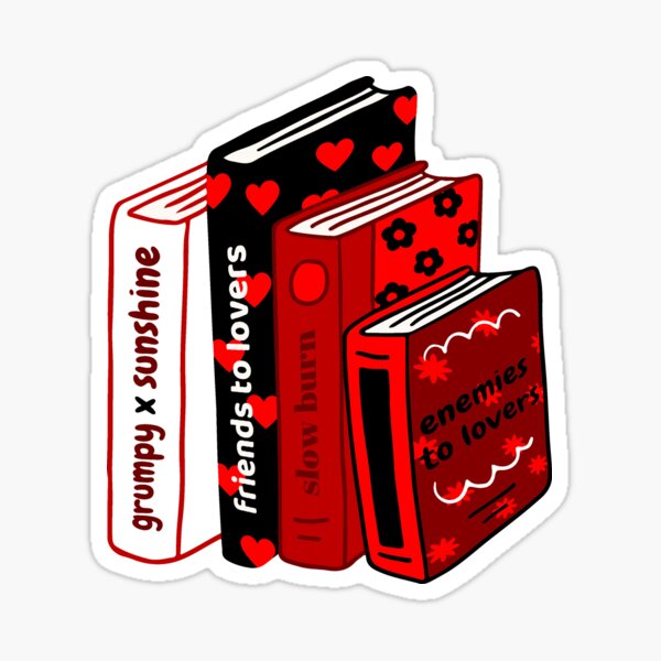 Item preview, Colorful Romance Tropes as Pile of Books designed and sold by CorLeoniss.