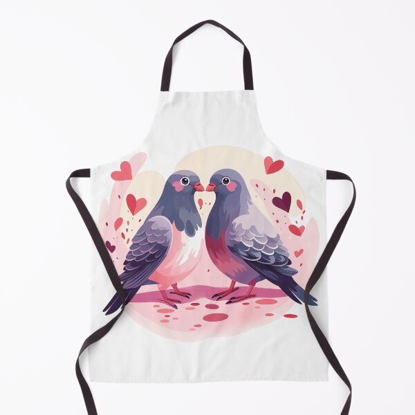 Item preview, Pigeons kissing in love designed and sold by HappyStickBike.