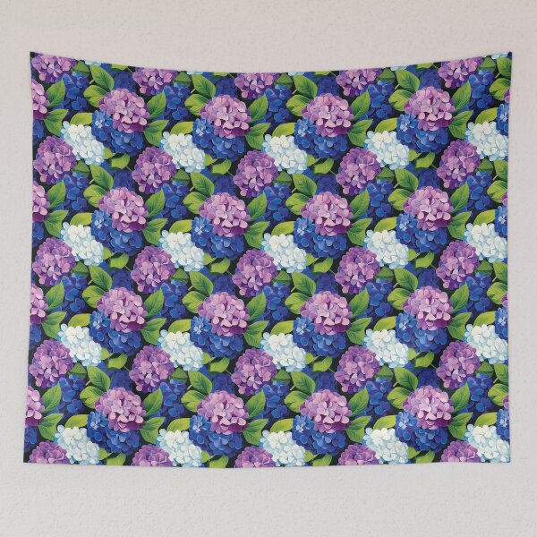 Item preview, Hydrangea Tile 11: Blue Skies and Pastel Puffs Dancing in Nature's Confetti Bowl designed and sold by TheBrainArt.