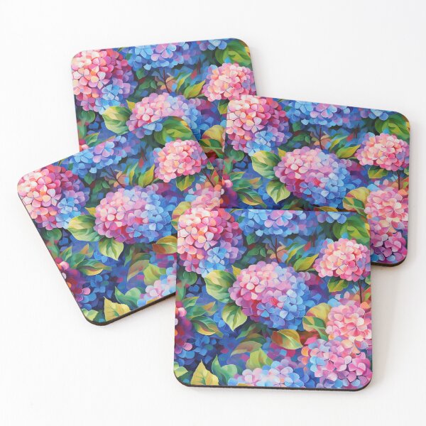 Item preview, Hydrangea Tile 13: Blue Skies and Pastel Puffs Dancing in Nature's Confetti Bowl designed and sold by TheBrainArt.