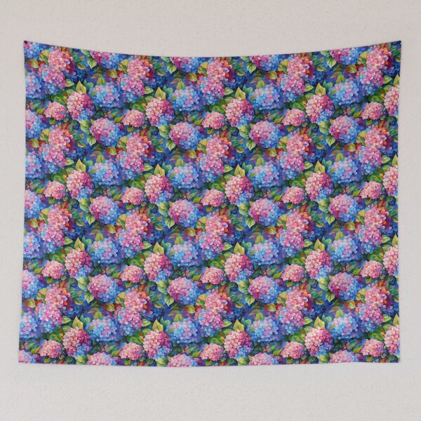 Item preview, Hydrangea Tile 13: Blue Skies and Pastel Puffs Dancing in Nature's Confetti Bowl designed and sold by TheBrainArt.