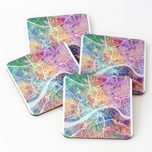 Item preview, Mapa de calles de Newcastle Inglaterra designed and sold by ArtPrints.