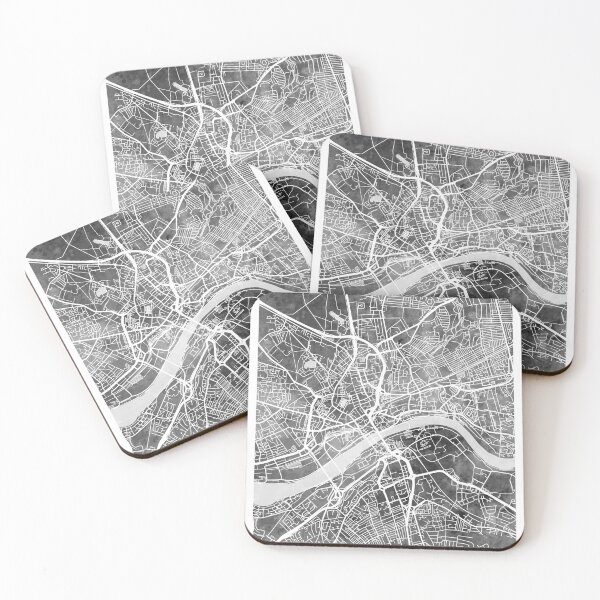 Item preview, Mapa de calles de Newcastle Inglaterra designed and sold by ArtPrints.