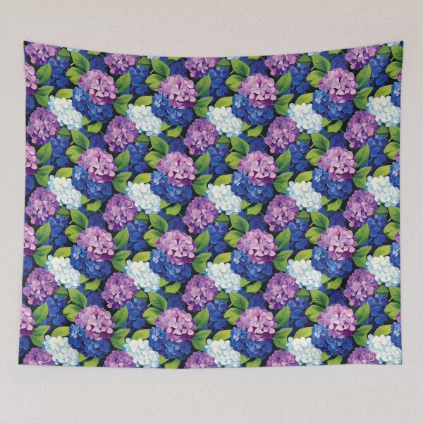 Item preview, Hydrangea Tile 14: Blue Skies and Pastel Puffs Dancing in Nature's Confetti Bowl designed and sold by TheBrainArt.