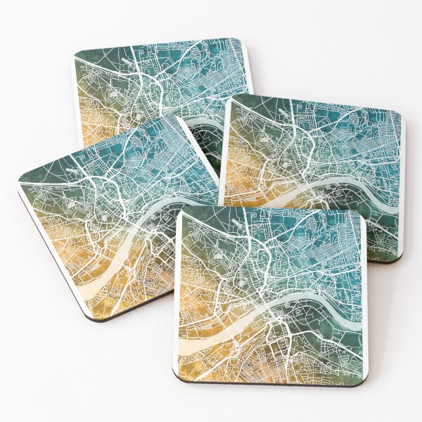 Item preview, Mapa de calles de Newcastle Inglaterra designed and sold by ArtPrints.