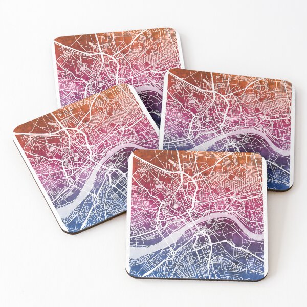 Item preview, Mapa de calles de Newcastle Inglaterra designed and sold by ArtPrints.
