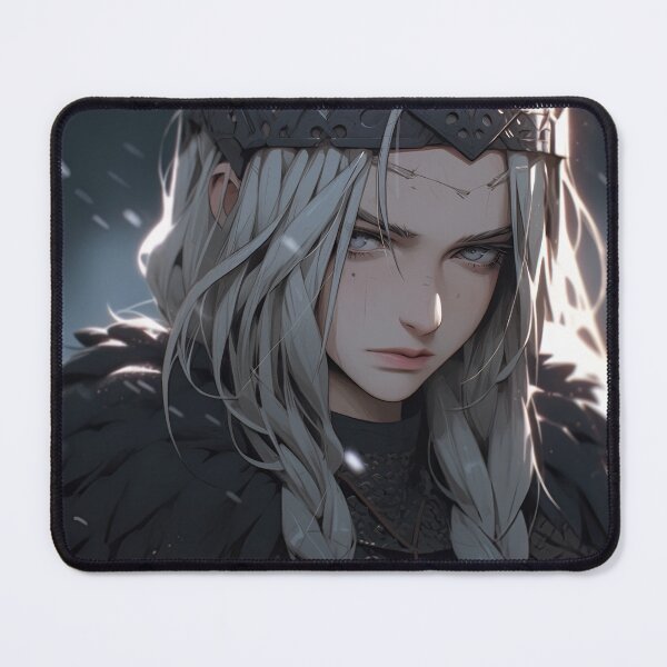 Item preview, Mysterious Intense Silver Hair Fantasy Anime Girl designed and sold by bubblegoth.