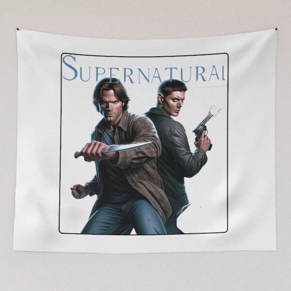 Item preview, Supernatural - Original Artwork by me - Sam and Dean Winchester fighting evil. designed and sold by Sunflower5576.