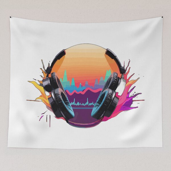 Item preview, Cool Modern Music Design, Wavy Sunset Vibes, Music Sunset, Wavy Sunset Vibes designed and sold by YouFriendly.