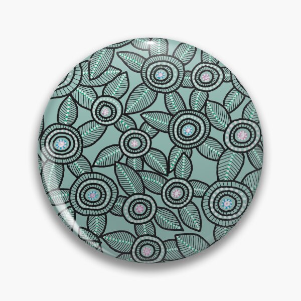 Item preview, NO AI ! Mint Color Dot Art Flowers  designed and sold by ManonElmendorp.