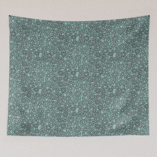 Item preview, NO AI ! Mint Color Dot Art Flowers  designed and sold by ManonElmendorp.