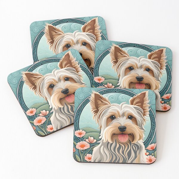 Item preview, Cute Yorkshire Terrier Art Nouveau designed and sold by typogracat.