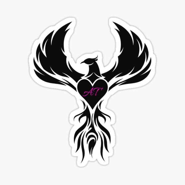 Black Phoenix Rising  Sticker