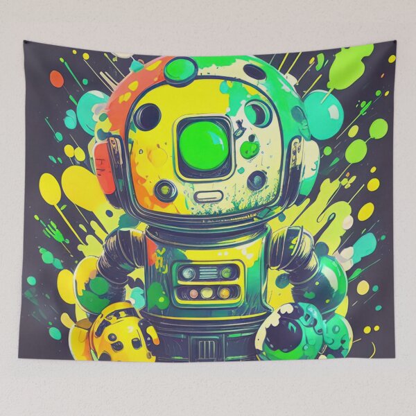 Item preview, Robot Graffitti, robot ,robotics ,robots ,technology ,art designed and sold by Cyber Kids.